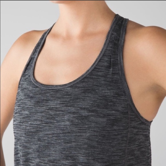 Lululemon Hot wave Tank Top Heathered Black - Picture 4 of 7